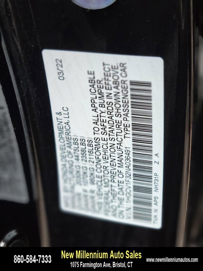 2022 Honda Accord Sedan Sport