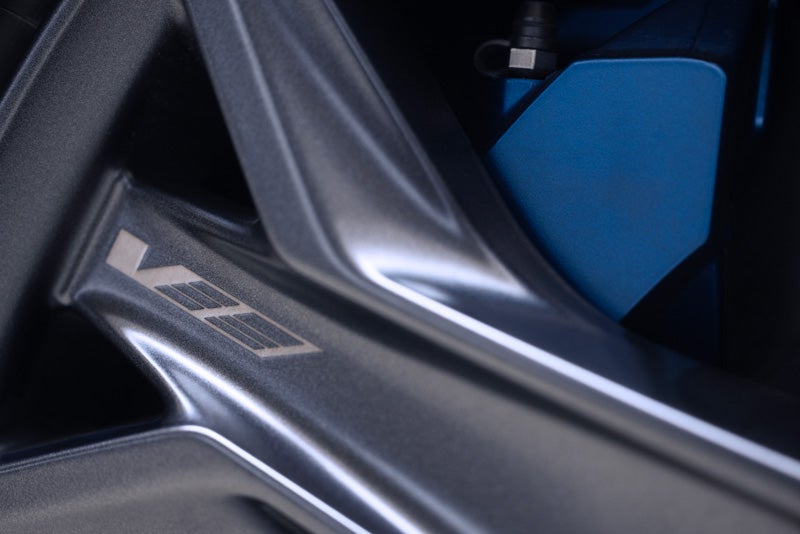 Close-up of the 2026 OPTIQ-V Brembo Performance Front Brakes | Stephen Cadillac in Bristol CT